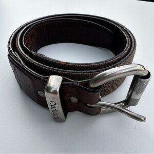 Carhartt Brown Leather Nylon Belt for Men size 40